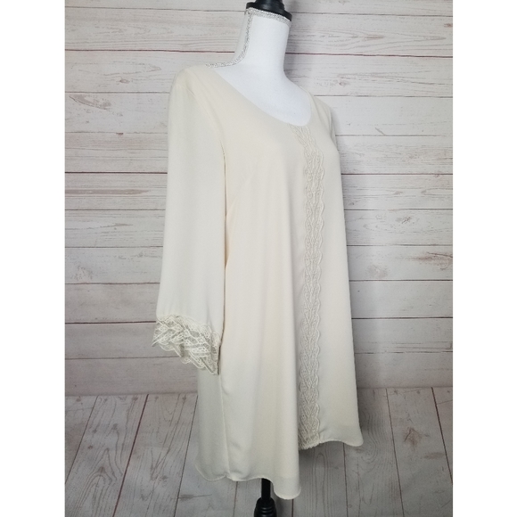 ASTR Nordstrom Cream Lace Shift Dress | Medium - Picture 3 of 6